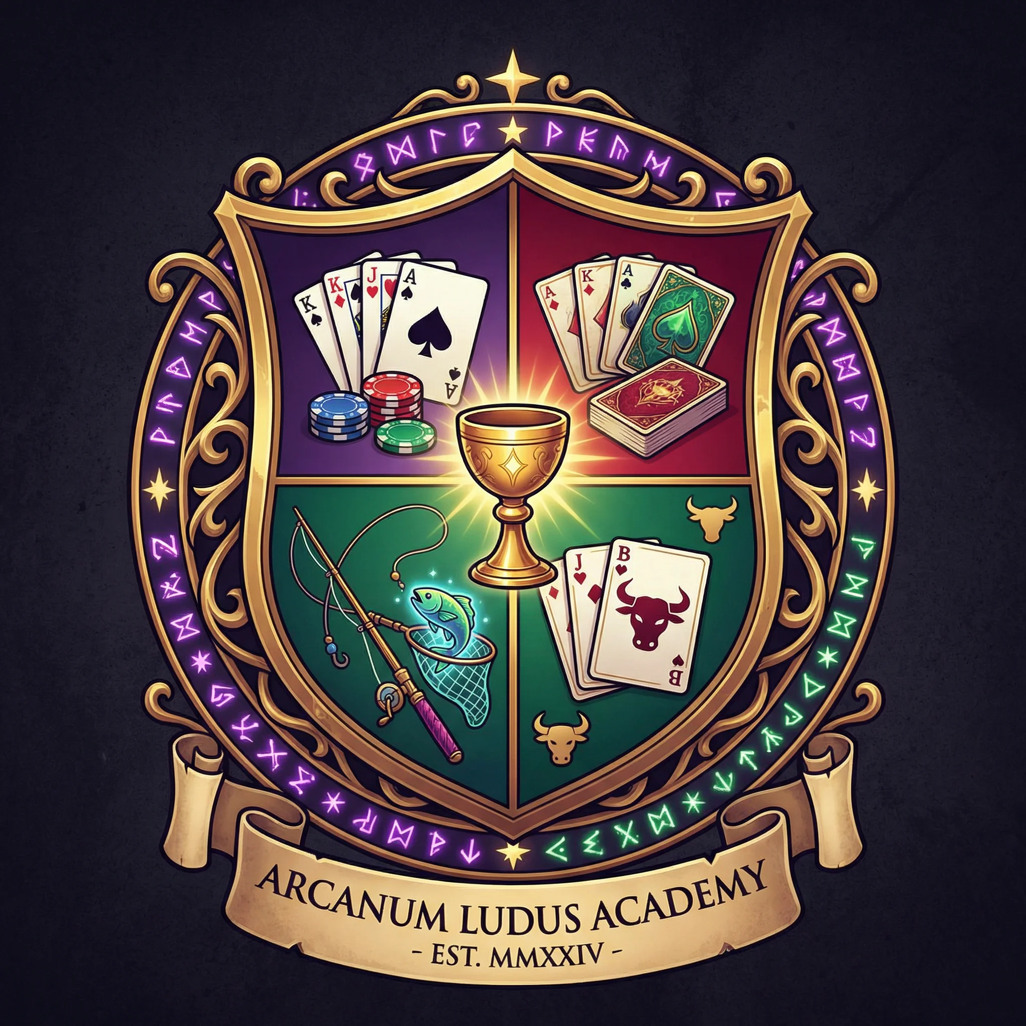慕星棋牌魔幻学院标志